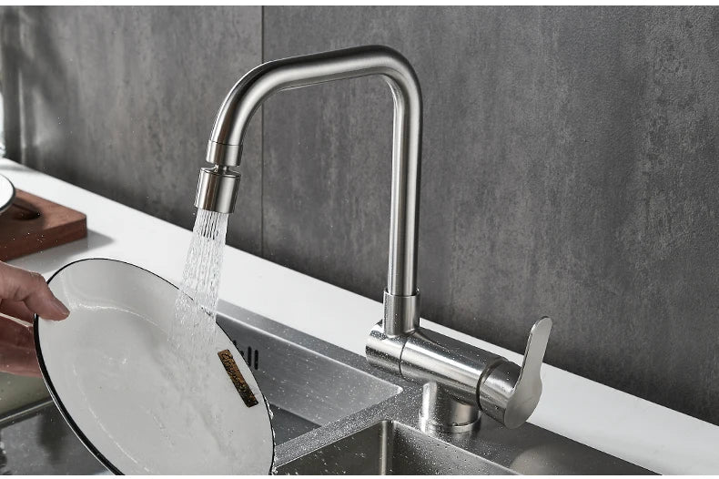 Deck Mounted Black Kitchen Faucets Pull Out Hot Cold Water Filter Tap for Kitchen Two Ways Sink Mixer Kitchen Faucet EL9005