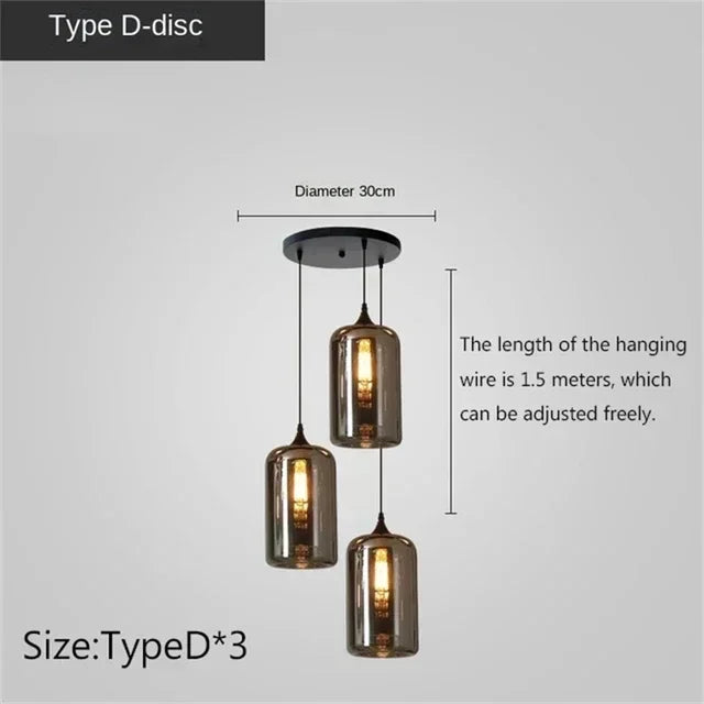 Modern Glass Chandeliers For Dining Tables Living Room Kitchen Office Coffee Hanging Lamp Nordic Home Pendan Light