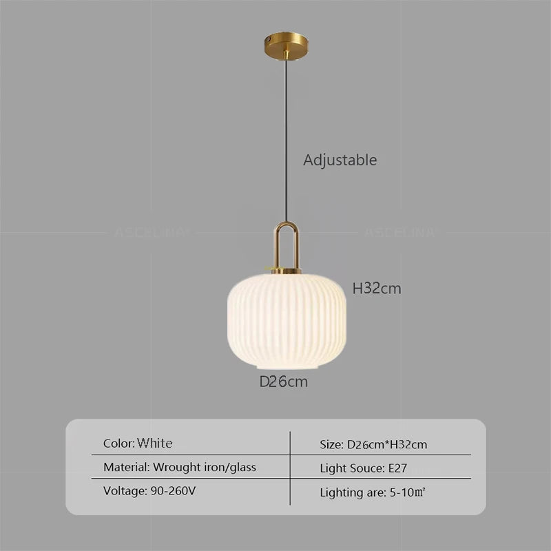 Glass Pendant Light Japanese Lamp