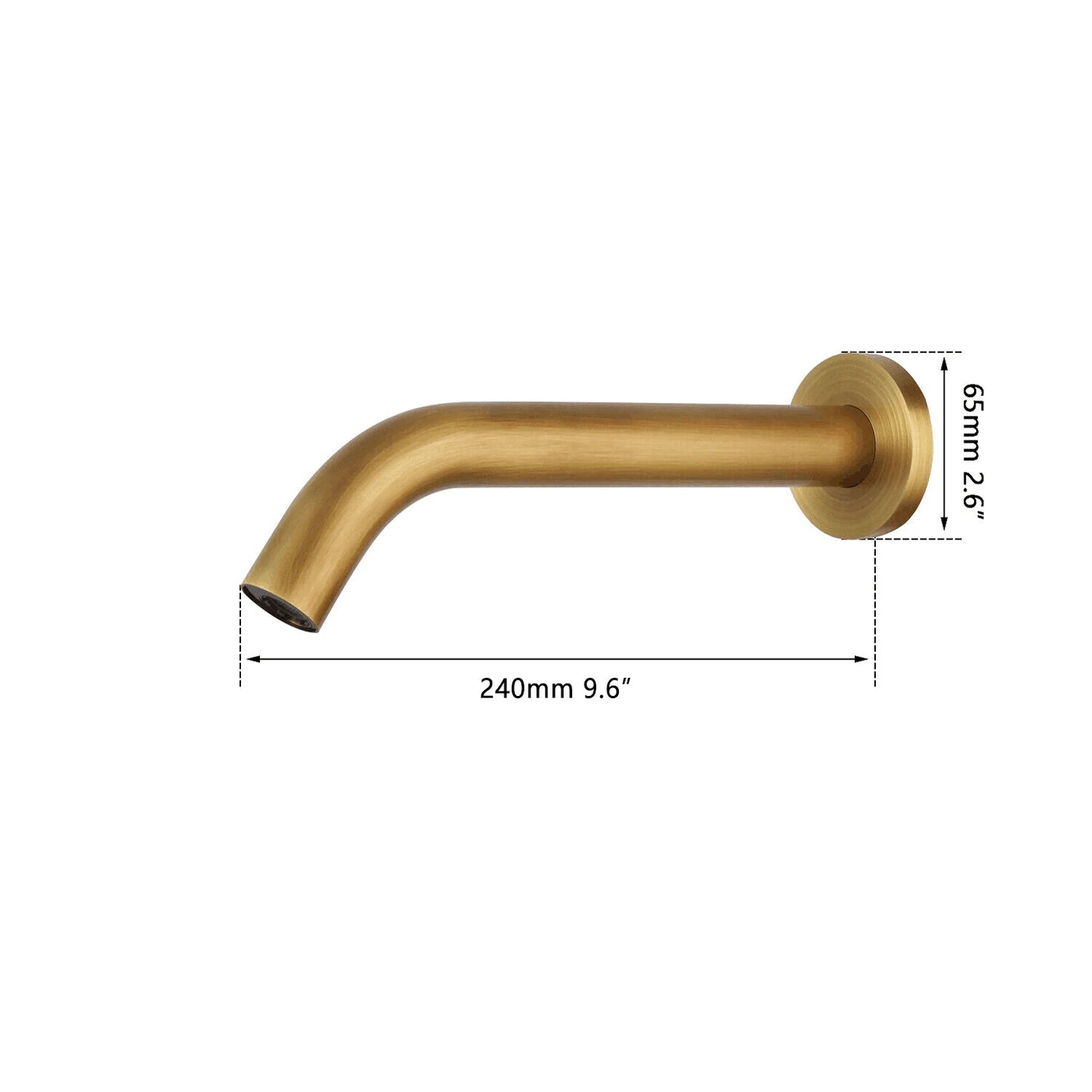 JIENI Black Chrome Lavatory Bathroom Faucet Wall Mount Sensor Faucet Automatic Free Touch Sensor Bathroom Sink Mixer Tap Faucet