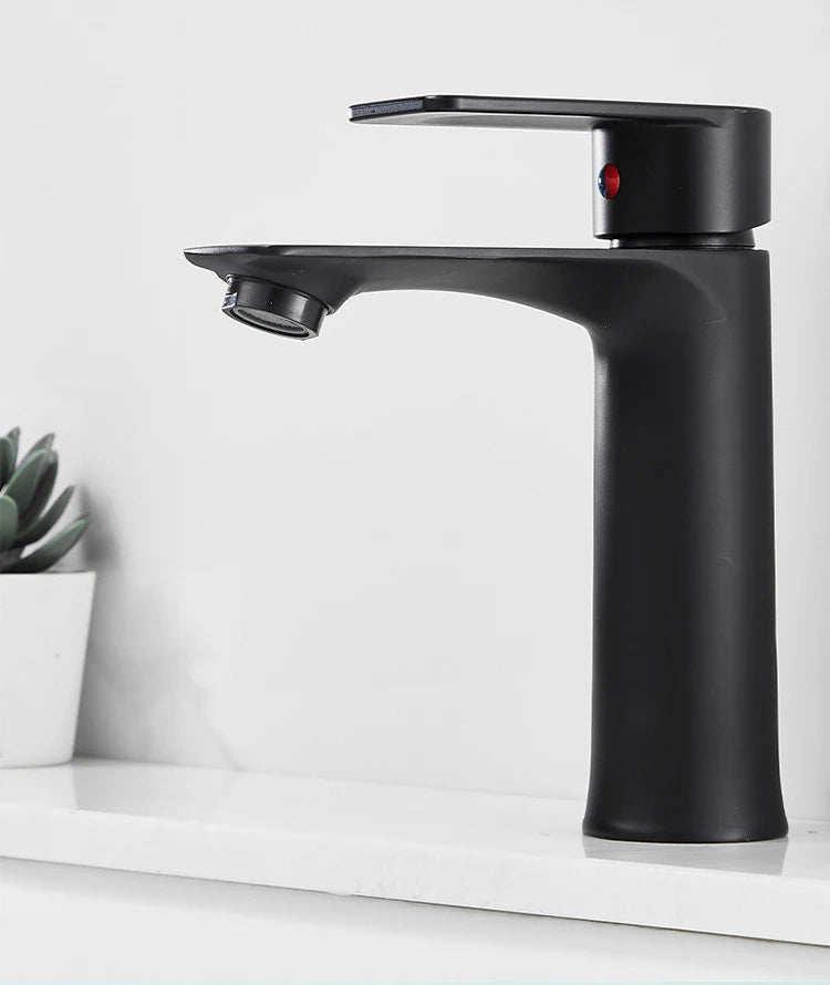 Black Basin Faucet Bathroom Washbasin Sink Water Mixer Tap Hot Cold Water Basin Sink Tap kitchen Deck Mounted Faucet accessories
