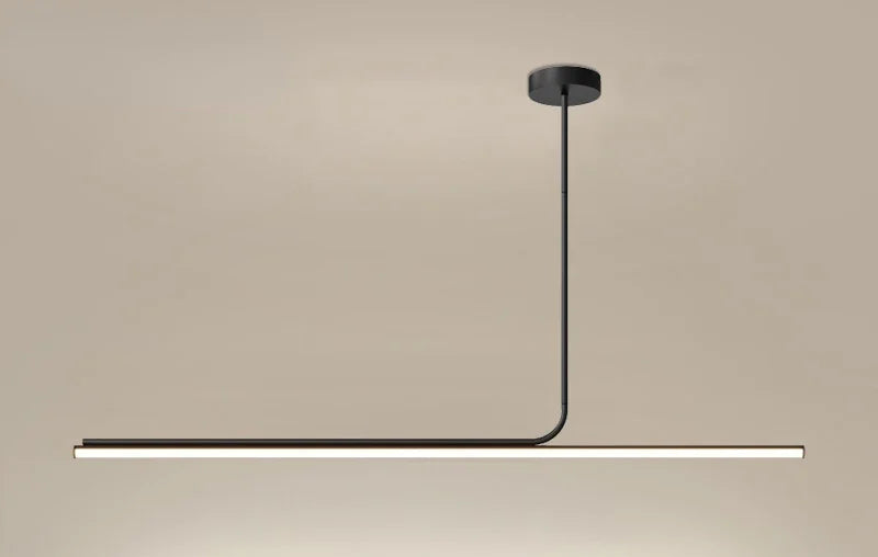 Minimalist Long Pendant Lamp 360 Luminous Strip Light Fixture