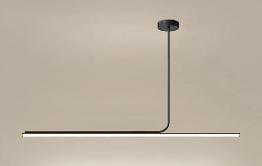Minimalist Long Pendant Lamp 360 Luminous Strip Light Fixture