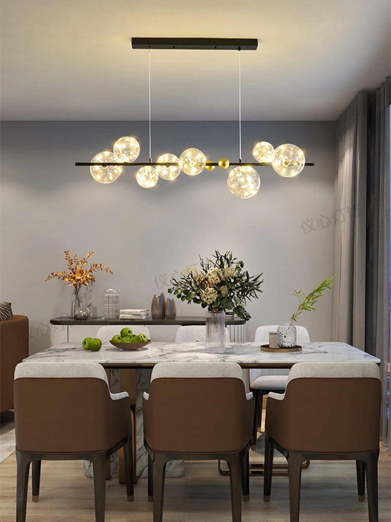Nordic Chandeliers with 8 Oversized Glass Bulbs