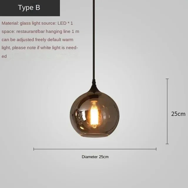 Modern Glass Chandeliers For Dining Tables Living Room Kitchen Office Coffee Hanging Lamp Nordic Home Pendan Light
