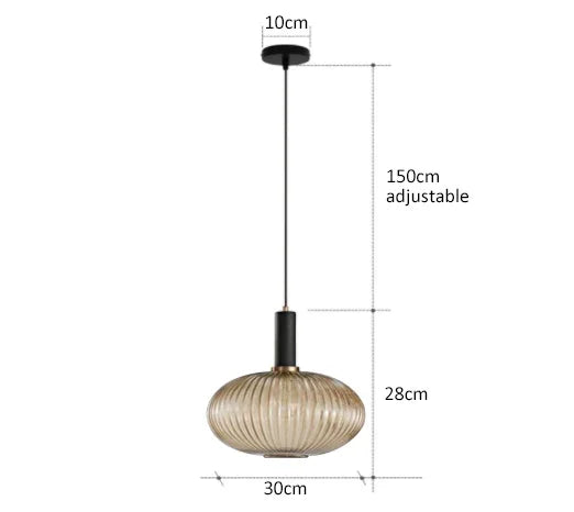 Retro Restaurant Colorfull Glass Pendant Lights