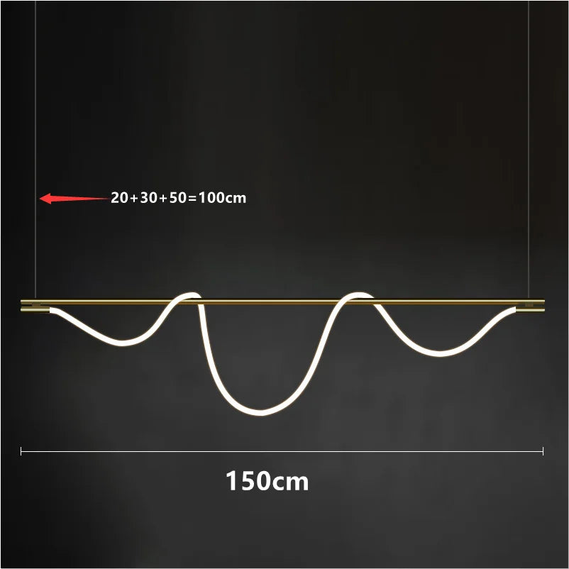 Nordic LED Long Hose Chandelier
