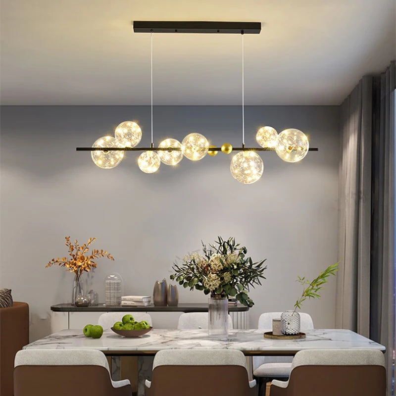 Nordic Chandeliers with 8 Oversized Glass Bulbs
