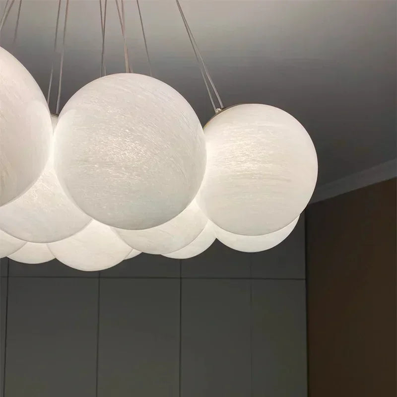 Glass Lampshade Moon Ceiling Pendant Lamp