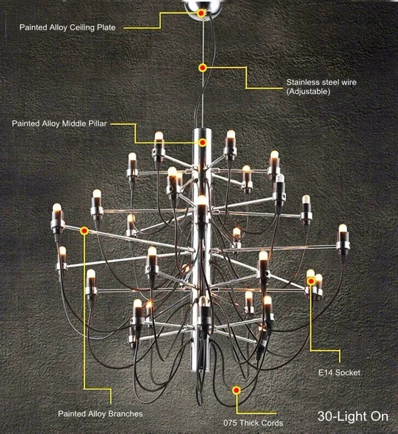 Italian Luxury Tree Branch Suspension Lamp Chandelier
