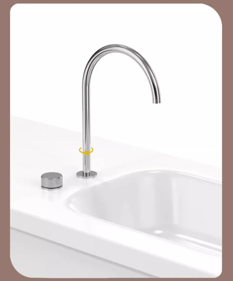 Widespread Basin Faucet  Bathroom White Black Sink Faucet Single Lever Brass Rotation Hot Cold Sink Mixer