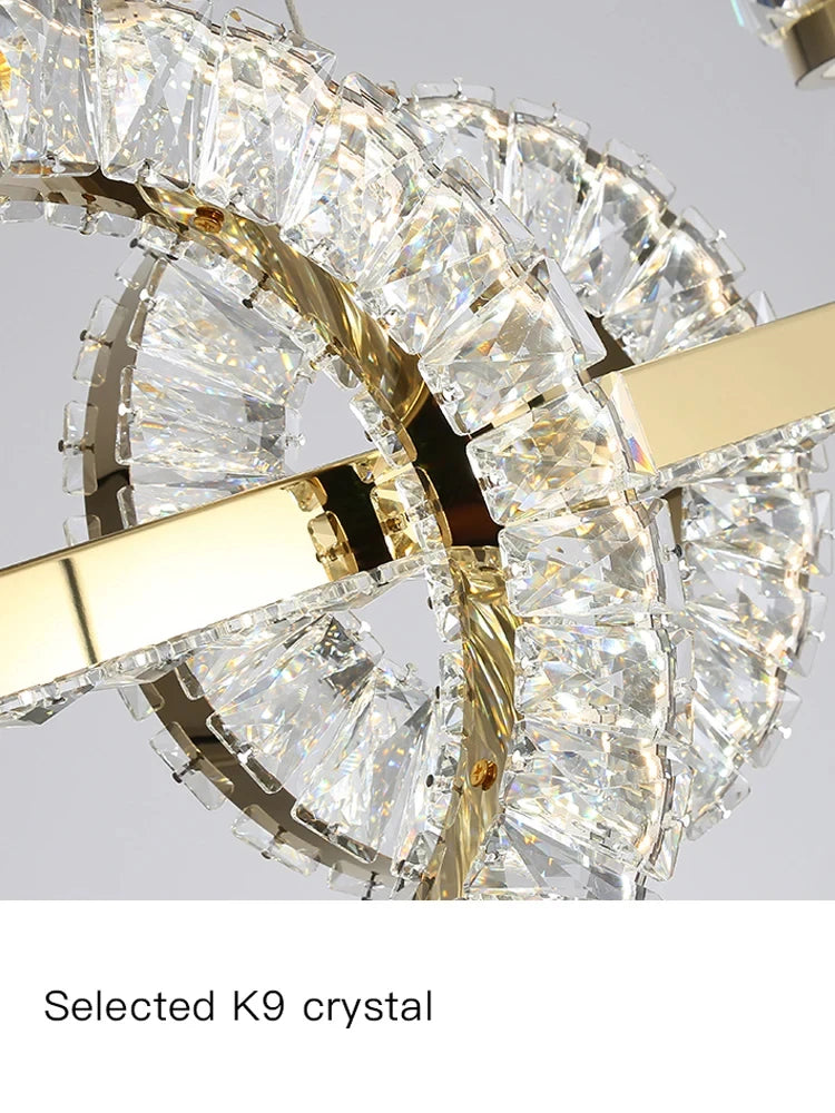 Light Luxury Modern Restaurant Led Chandelier Designer Creativity Is Suitable for Simple Table Lamp Bar Crystal Lamps.
