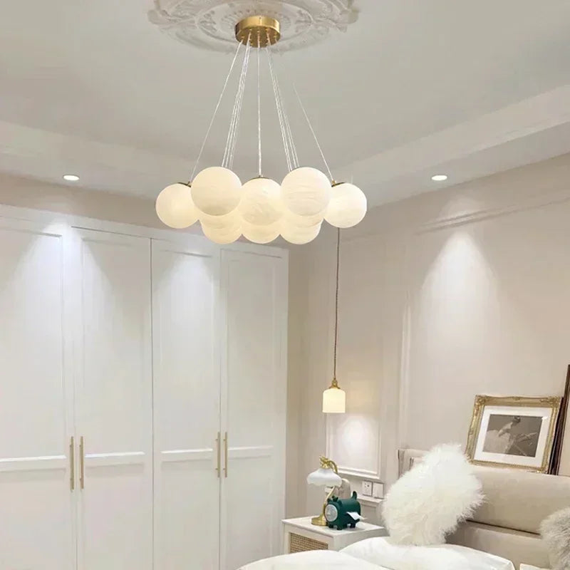 Glass Lampshade Moon Ceiling Pendant Lamp