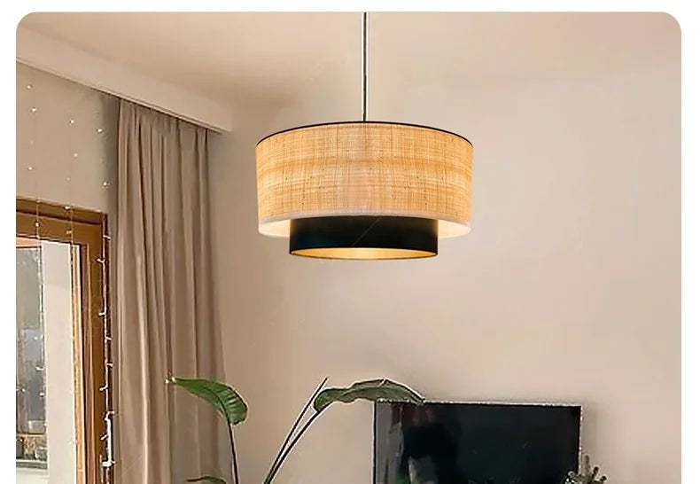 Margin Pendant Japanese Linen Cloth Lamp