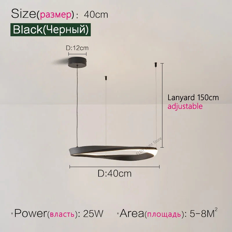 Living Room Chandelier Nordic pendant lamp Modern Dining room Chandelier  Ring Lamp Bedroom Restaurant Lamps LED Ceiling lights