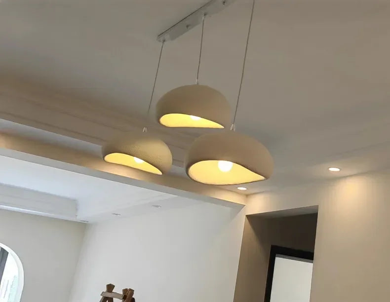 Japanese Wabi-sabi Style Living Room Chandeliers Dining Room Bar Lights Nordic Designr Curve Pendant Lights LED Home Decoration