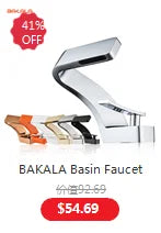 BAKALA RED color Wall Mounted Kitchen Faucet Wall Kitchen Mixers Kitchen Sink Tap 360 Degree Swivel Flexible Hose Double Holes