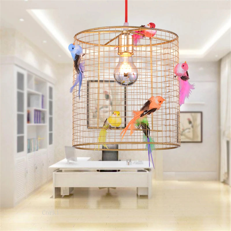 Pendant Lamp Creative Bird Cage Light