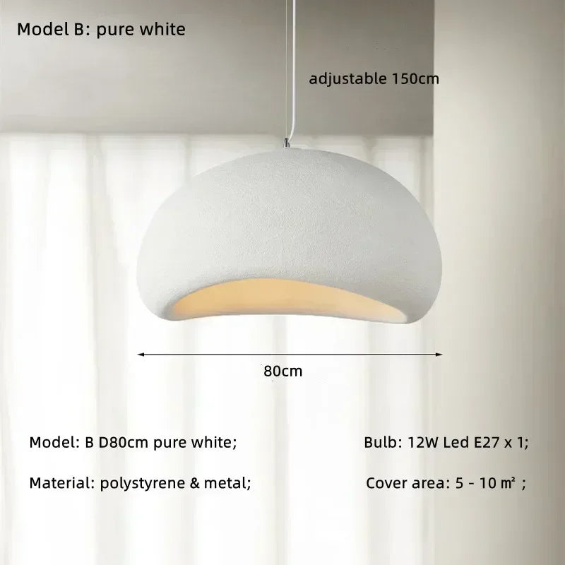 Japanese Wabi-sabi Style Living Room Chandeliers Dining Room Bar Lights Nordic Designr Curve Pendant Lights LED Home Decoration