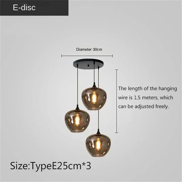 Modern Glass Chandeliers For Dining Tables Living Room Kitchen Office Coffee Hanging Lamp Nordic Home Pendan Light