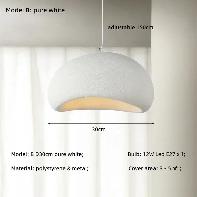 Japanese Wabi-sabi Style Living Room Chandeliers Dining Room Bar Lights Nordic Designr Curve Pendant Lights LED Home Decoration