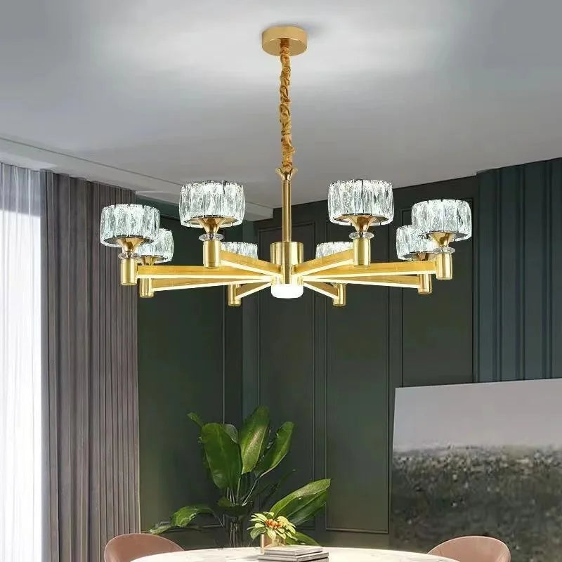 Nordic LED Luxury Living Room in Gold and Black