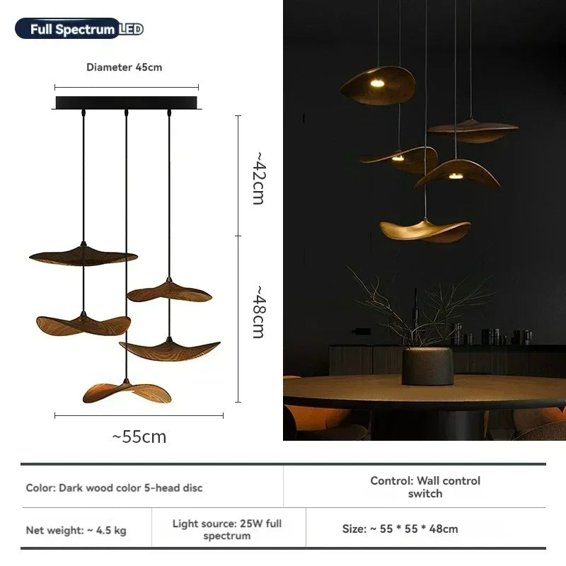 Designer Chinese Log Craft Chandelier