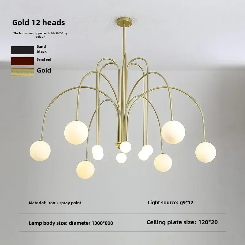 Nordic Retro LED Iron Ceiling Chandelier