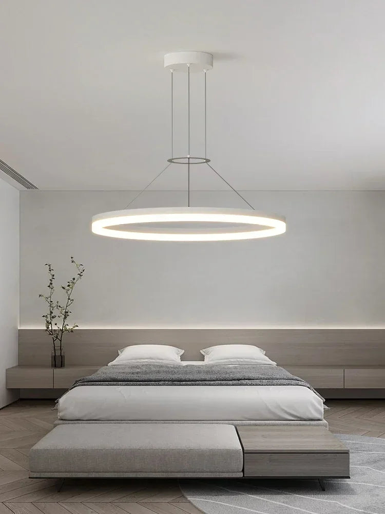 Modern Black Ring Minimalist Led Pendant Lamp