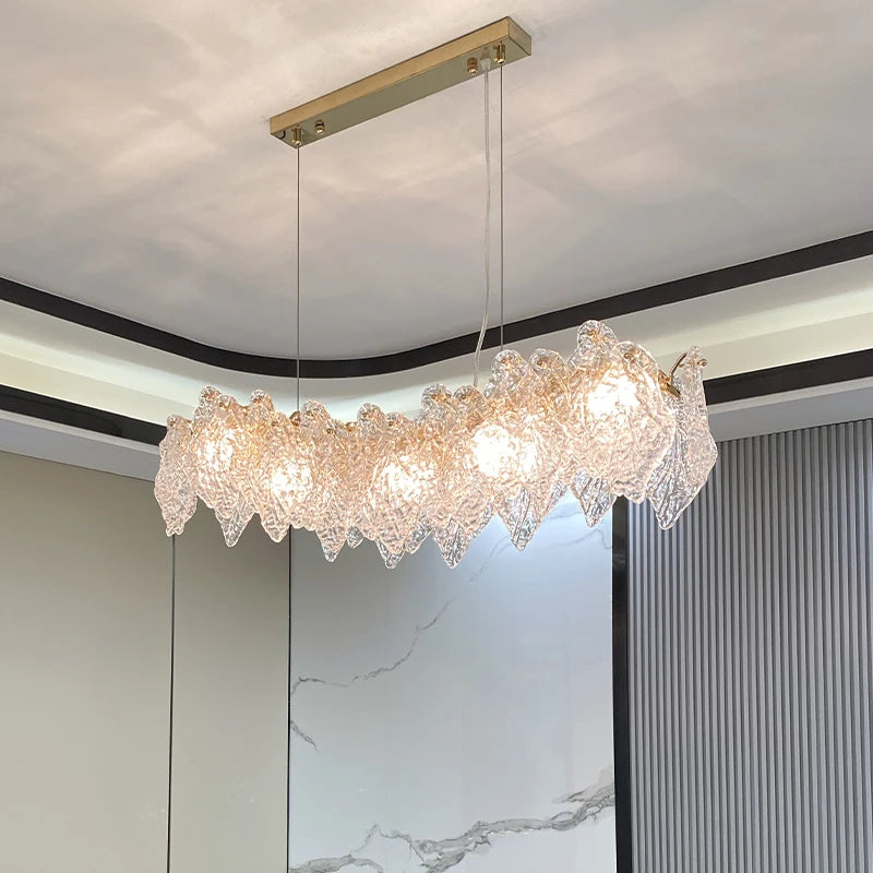 Luxury Single Tier Glass Crystal Lamp Chandelier