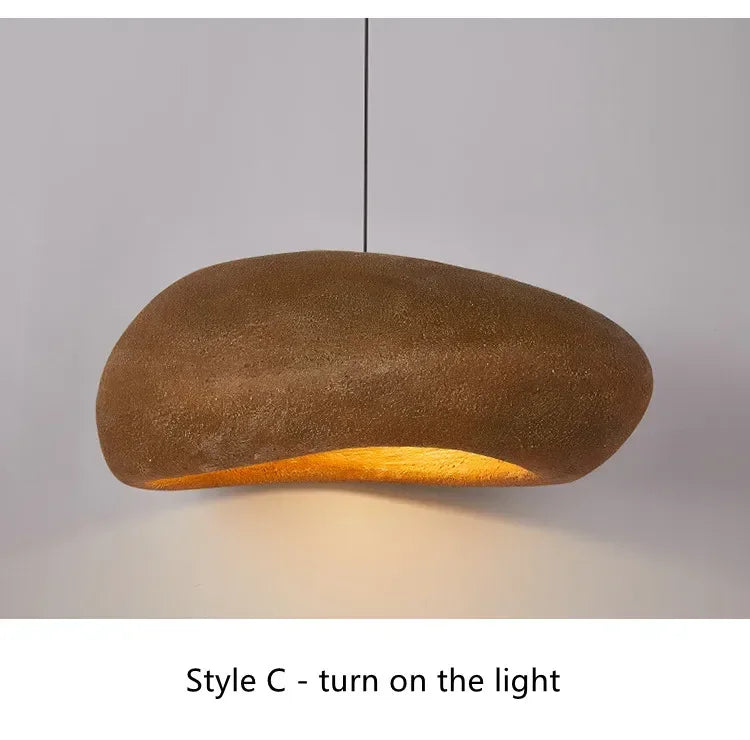 Japanese Wabi-sabi Style Living Room Chandeliers Dining Room Bar Lights Nordic Designr Curve Pendant Lights LED Home Decoration