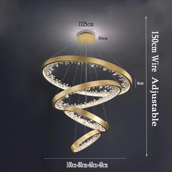 Modern Circle Rings Led Ceiling Chandelier