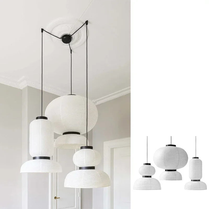 Japanese Wabi-Sabi Rice Paper Pendant Lamp