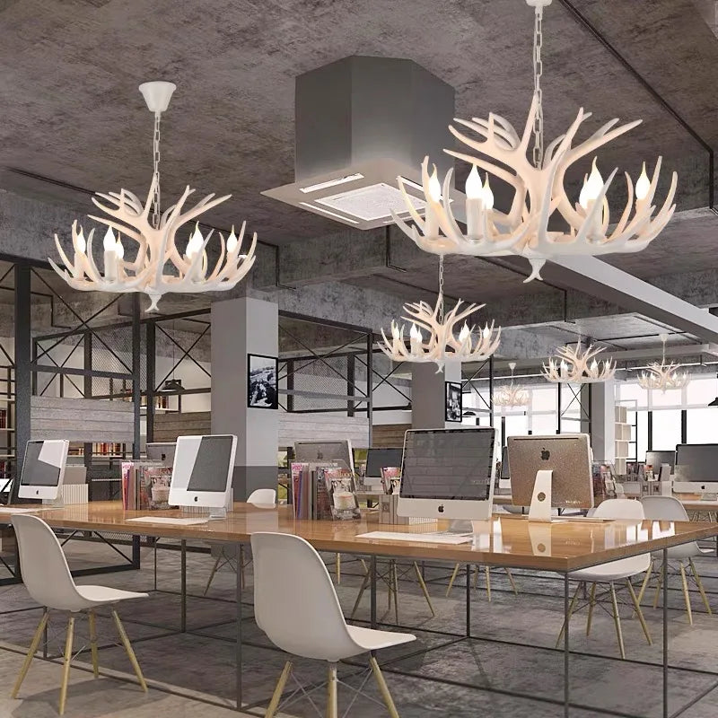 American Antler Pastoral Chandelier