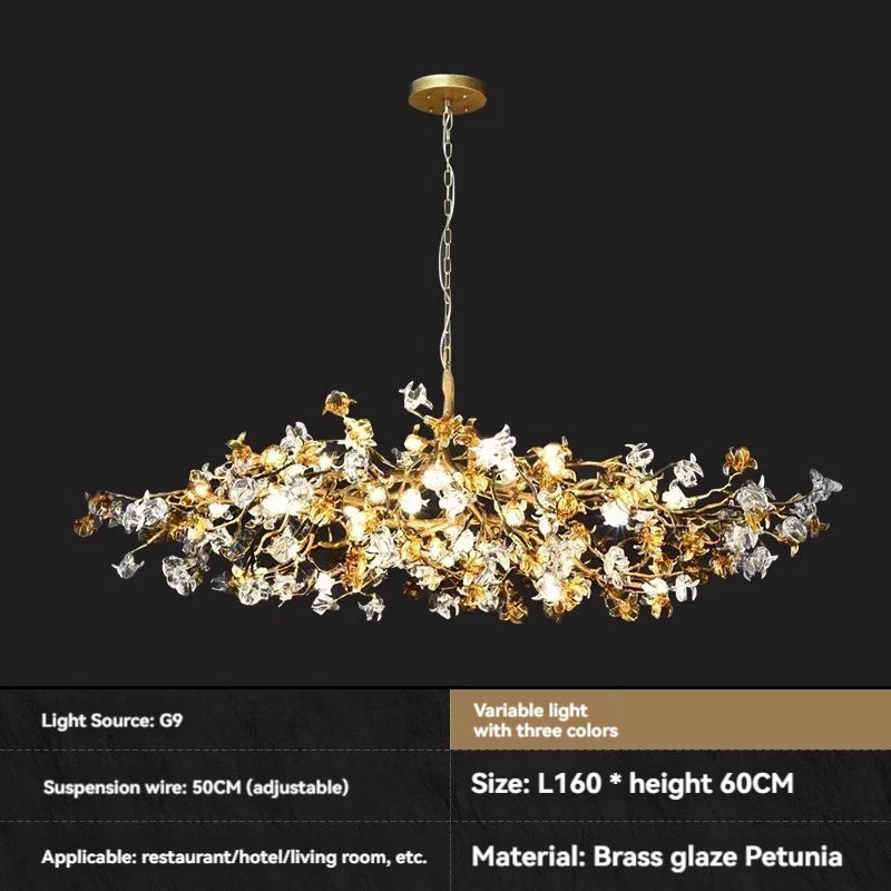 Coppe Ceiling Crystal Branch Chandeliers