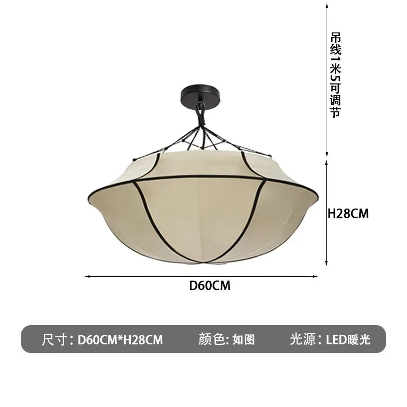 Japanese  umbrella pendant lamp Oi Soi ufo lantern light LED Living Tea Room Bedroom cloth lamp Art Decor Study office lamp
