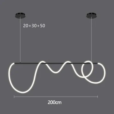 Nordic LED Long Hose Chandelier