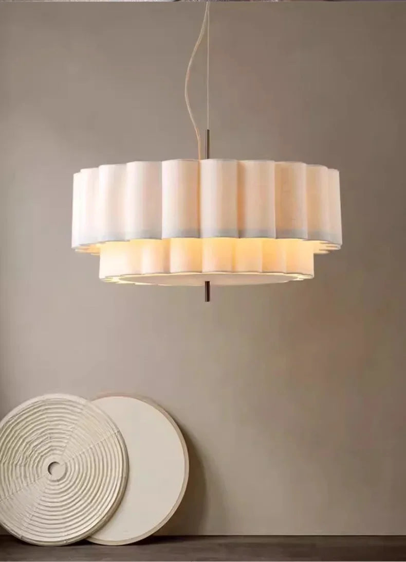 Folia Fabric Pendant lamp Bohemia Large Linen Lamp Wabi Sabi Living Dining room Bedroom lamp B&B Decoration Lounge room Lamp