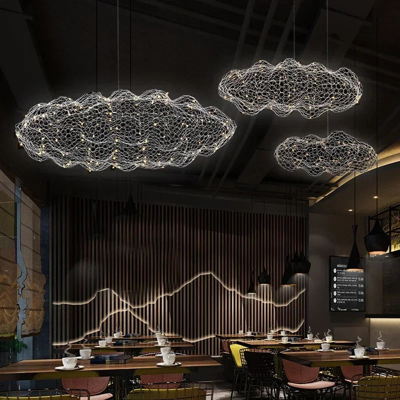 Danish Designer Art Decor Hollow Cloud Pendant Lights