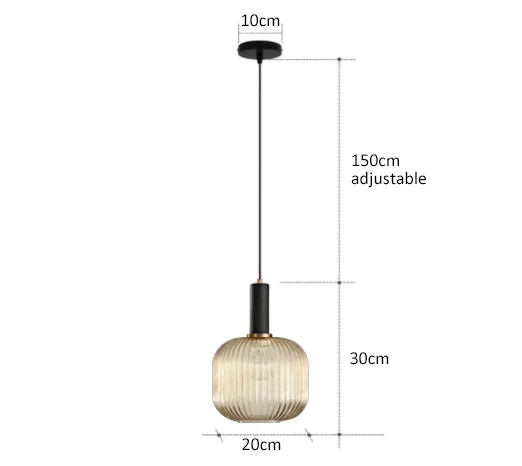 Retro Restaurant Colorfull Glass Pendant Lights