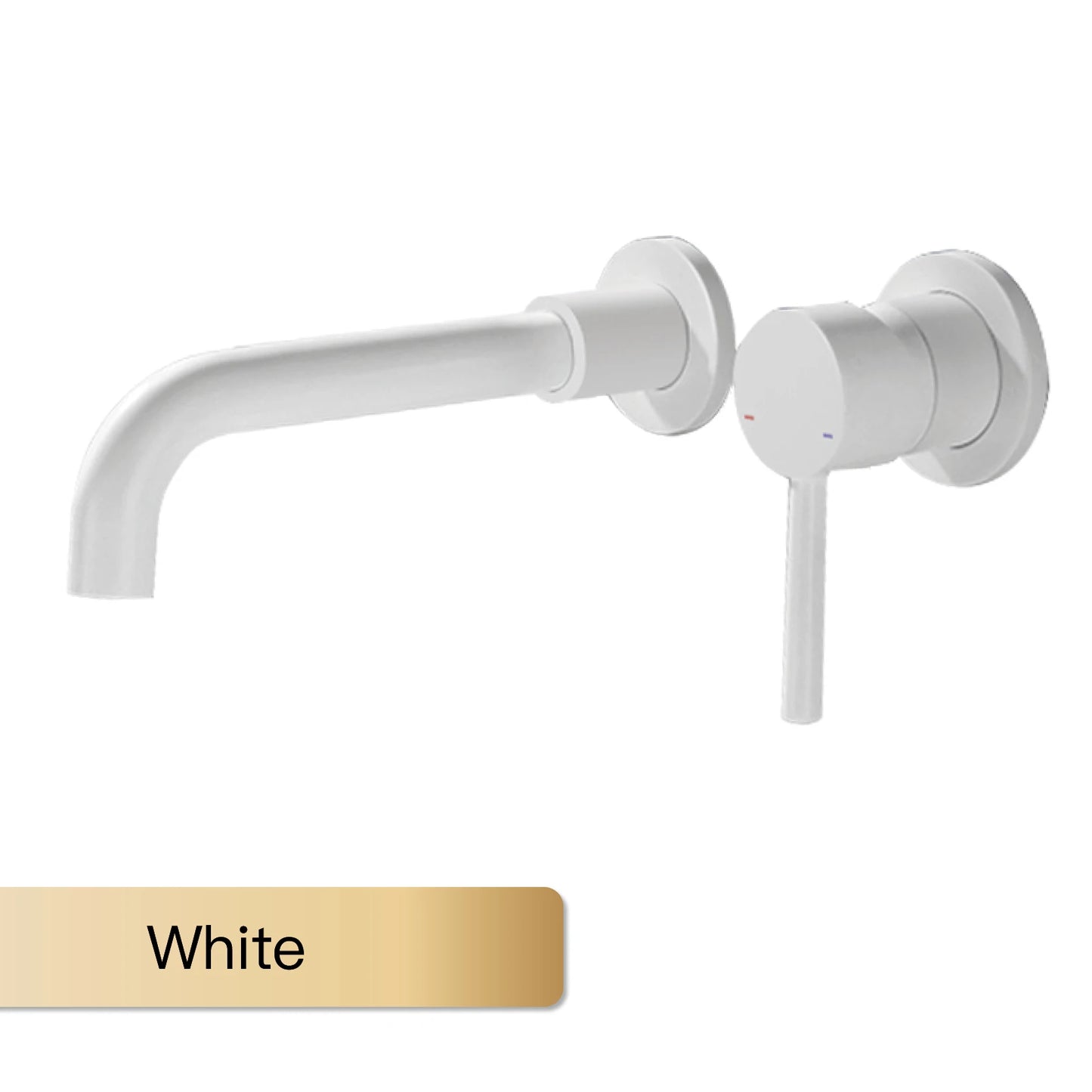 AITANA Simple Brass Black Bathroom Faucet Embedded Design Single Handle Hot and Cold Water Dual Hole Wall Mounted Basin Mixer