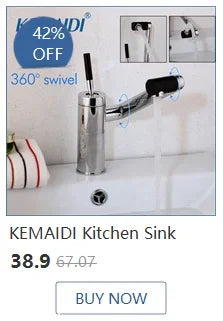 Golden Spring Pull Down Kitchen Sink Faucet Hot & Cold Mixer Crane Tap with Dual Spout Deck Mounted Hot Cold Faucets