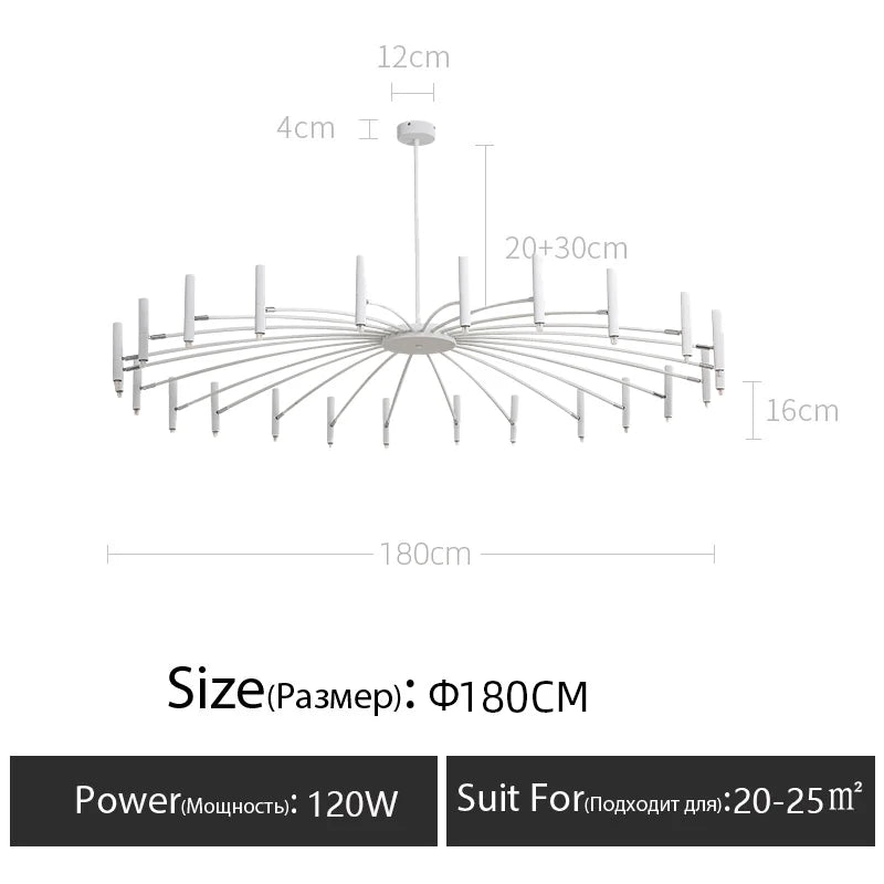 Nordic Chandelier Modern LED 12/24 Adjustable Lights