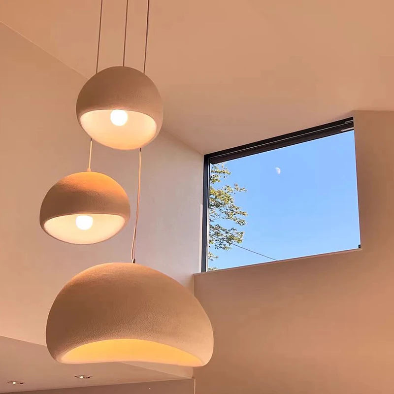 Nordic Wabi Sabi Pendant Lights Bedroom Chandeliers Lustre Living Dining Room Lighting Decoration Home E27LED Loft Hanging Lamps