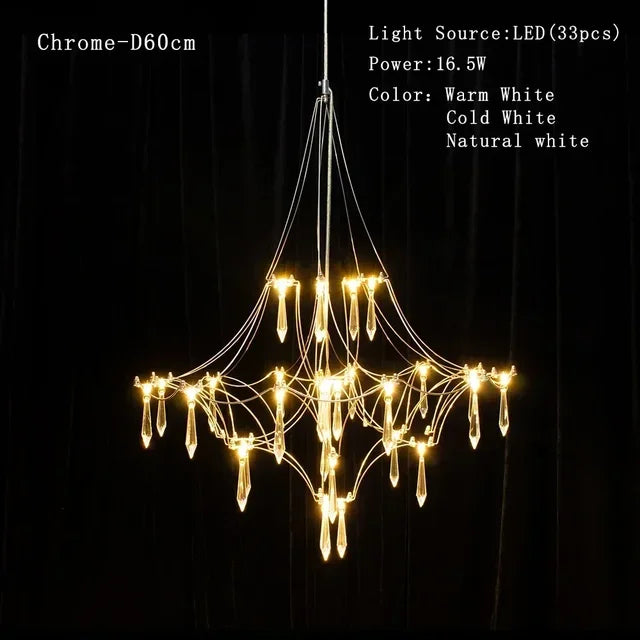 New Light Cube Gypsy Firefly Crystal Chandelier Advanced Sense Empty Living Room Light