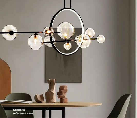 Artpad LED Pendant Lights Lamps for Ceiling Suspension Lamp Glass Ring Light Hanging Lamps for Ceiling Dining Room