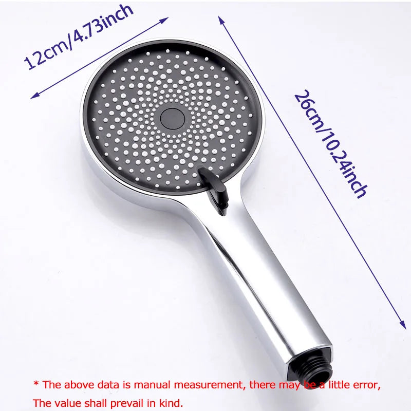 Baokemo 3-function Handheld Shower with Stainless Steel Angle Adjustable Extension Arm, 8-inch/10 Inch Square Top Sprayer Shower