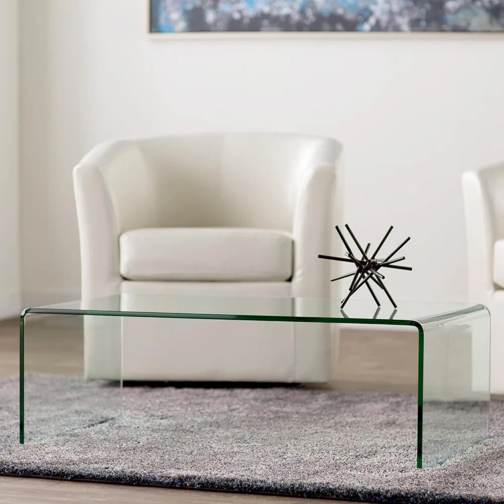 Modern Tempered Glass Coffee Table for Living Room