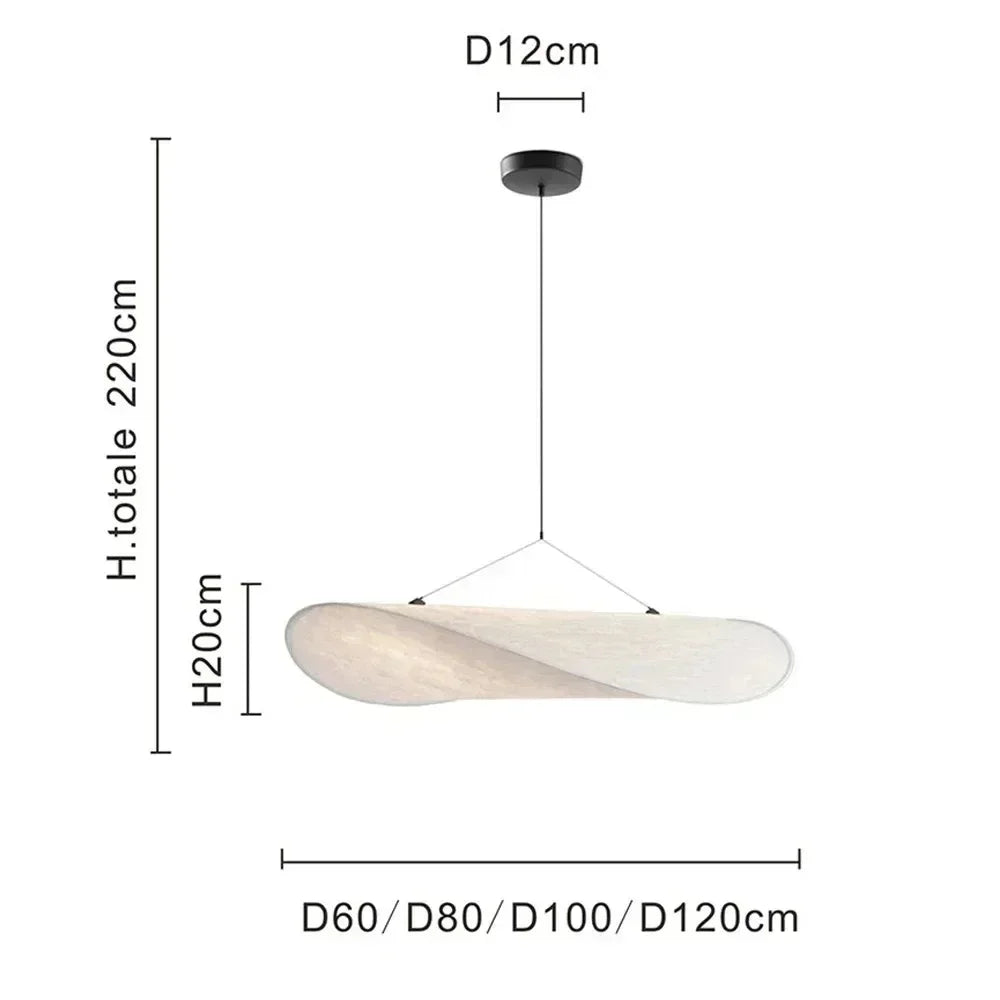 Modern LED Silk Pendant Lamp Nordic Creative Ceiling Pendant Restaurant Living Room Lighting Home Decoration Fabric Pendant Lamp