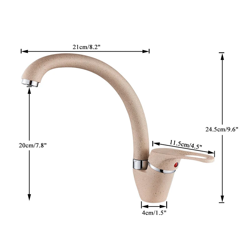 Senlesen Kitchen Sink Faucet Brass 4 Colors Single Handle Hot Cold Water Mixer Tap Sprayer Nozzle Mounted Para Kitchen Faucets